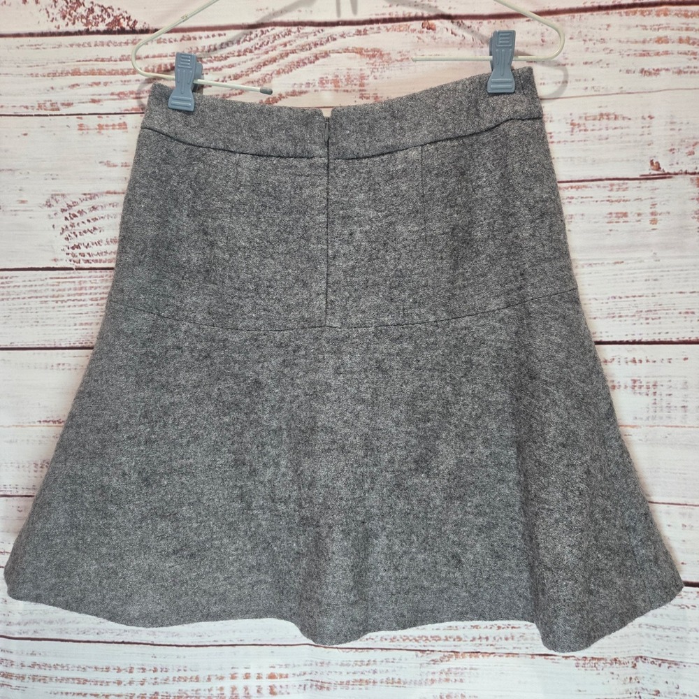 Ann Taylor Gray A-Line Tweed Flared Skirt Women's‎ Size 0